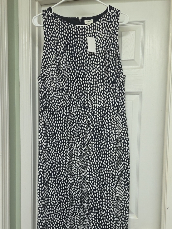 J. Crew Dresses & Skirts - J. Crew Black & White Sleeveless Dress with Dot Print